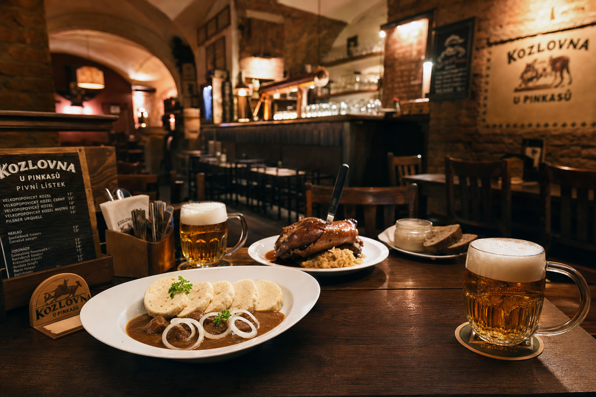 Kozlovna U Anděla — redesign webu restaurace